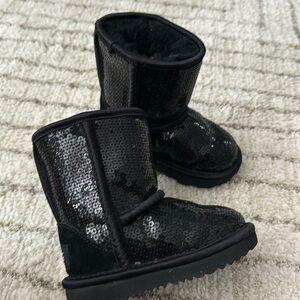 Toddler black sequin UGGs